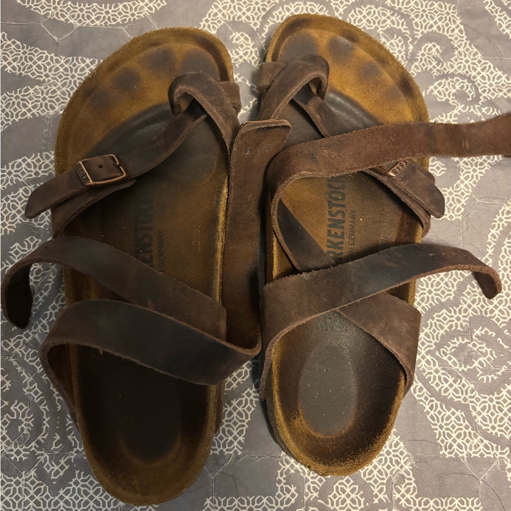Brown Birkenstock Sandals 37